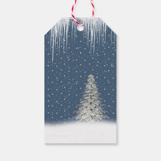 Weihnachts-Polar-Bären-Familiengeschenktasten Geschenkanhänger (Rückseite)