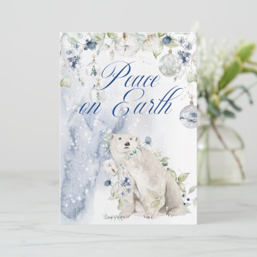 Weihnachts-Polar-Bären Grünschnee (Stehend Vorderseite)