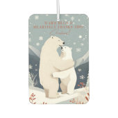 Weihnachts-Polar-Bären-Hugs Autolufterfrischer (Vorderseite)