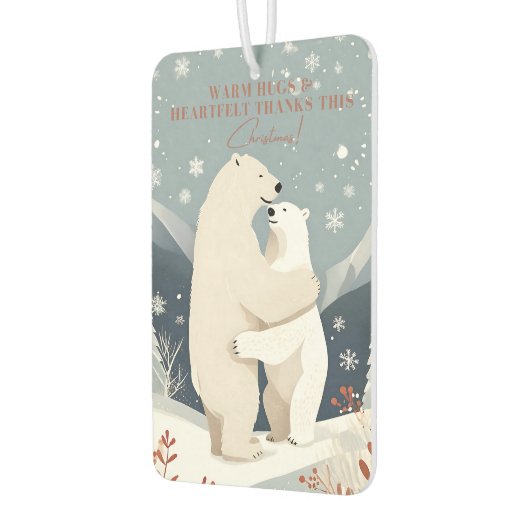 Weihnachts-Polar-Bären-Hugs Autolufterfrischer (Links)