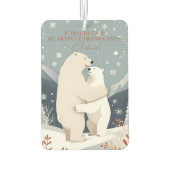 Weihnachts-Polar-Bären-Hugs Autolufterfrischer (Rückseite)