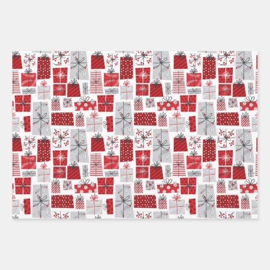 Weihnachts-Polar-Bären präsentiert Geschenkpapier Set (Vorderseite 2)