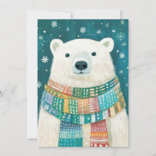 Weihnachts-Polar-Bärenkarte Feiertagskarte