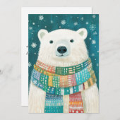 Weihnachts-Polar-Bärenkarte Feiertagskarte (Vorne/Hinten)