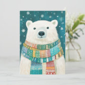 Weihnachts-Polar-Bärenkarte Feiertagskarte (Stehend Vorderseite)