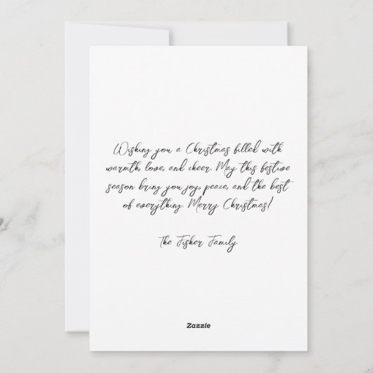 Weihnachts-Polar-Bärenkarte Feiertagskarte (Rückseite)