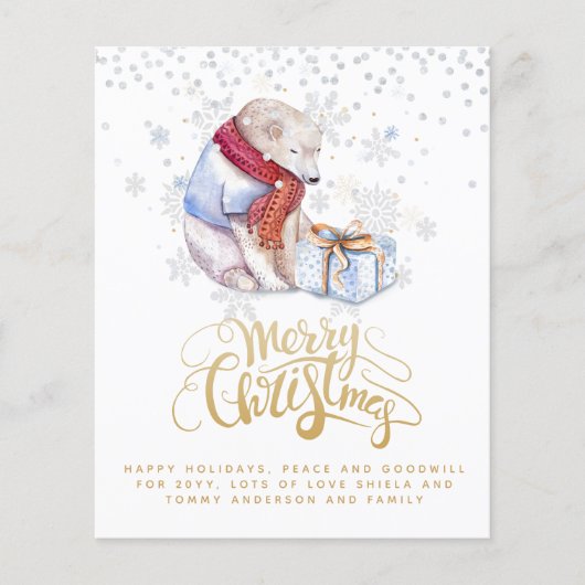 Weihnachts-POLAR-BEAR-Haushaltsjahr im Überprüfung (Vorderseite)