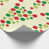 Weihnachts Polka Dots Baummuster Wrapping Papier Geschenkpapier (Ecke)