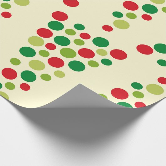 Weihnachts Polka Dots Baummuster Wrapping Papier Geschenkpapier (Ecke)