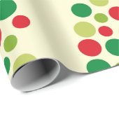Weihnachts Polka Dots Baummuster Wrapping Papier Geschenkpapier (Rolleneckpunkt)