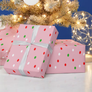 Weihnachts-Polka-Dots Geschenkpapier