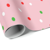 Weihnachts-Polka-Dots Geschenkpapier (Rolleneckpunkt)
