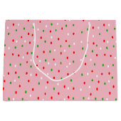 Weihnachts-Polka-Dots Große Geschenktüte (Vorderseite)