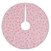 Weihnachts-Polka-Dots Polyester Weihnachtsbaumdecke (Vorderseite)