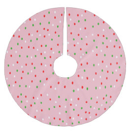 Weihnachts-Polka-Dots Polyester Weihnachtsbaumdecke