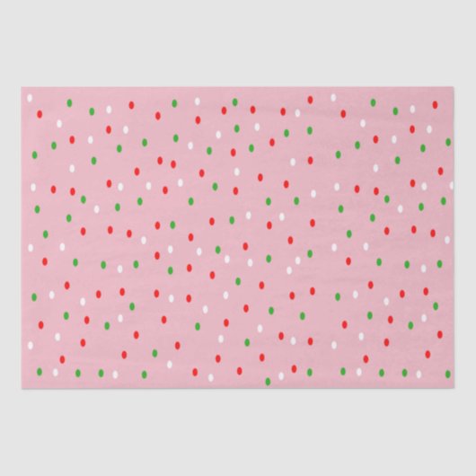 Weihnachts-Polka-Dots Seidenpapier (Vorderseite)