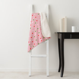 Weihnachts-Polka-Dots Sherpadecke