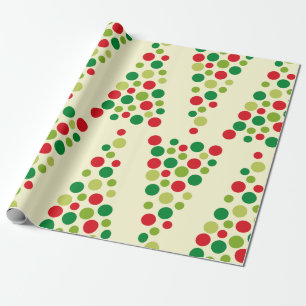 Weihnachts-Polka-Punkte-Baum-Muster-Geschenkpapier Geschenkpapier