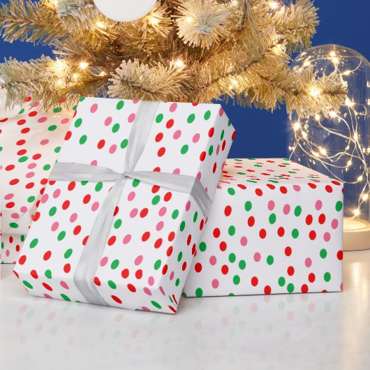 Weihnachts-Polka-Punkte Geschenkpapier (Feiertage)