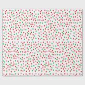 Weihnachts-Polka-Punkte Geschenkpapier (Flach)