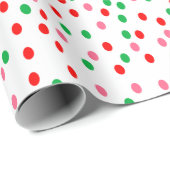 Weihnachts-Polka-Punkte Geschenkpapier (Rolleneckpunkt)
