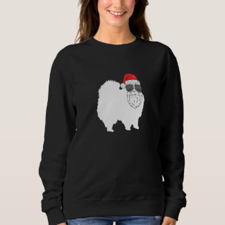 Weihnachts-Pomeranian-Hund hat sich als San verkle Sweatshirt