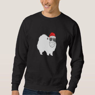 Weihnachts-Pomeranian-Hund hat sich als Weihnachts Sweatshirt