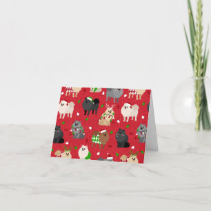 Weihnachts-Pomeranians Karte