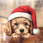 Weihnachts-Poodle-Fensterklammer Fensteraufkleber (Blatt 2)