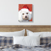 Weihnachts-Poodle-Galerie verpacken Leinwand druck (Insitu (Schlafzimmer))