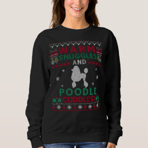 Weihnachts Poodle Hund Ugly Sweater Style Sweatshirt