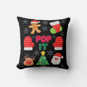 Weihnachts-Pop-It-Fidget-Santa-Rentier-Kissen Kissen