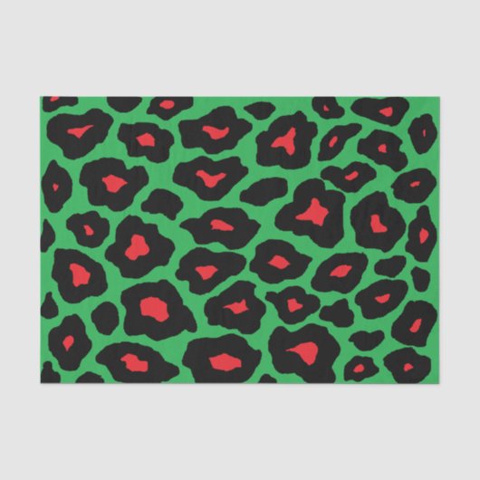Weihnachts-Pop Leopard Seidenpapier (Vorderseite)