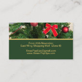 Weihnachts-Pop-Up-Store Visitenkarte (Rückseite)