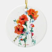 Weihnachts-Poppies Drei für unser Herz Keramik Ornament (Vorne)