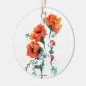 Weihnachts-Poppies Drei für unser Herz Keramik Ornament (Links)