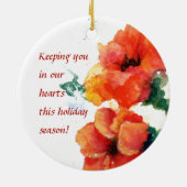 Weihnachts-Poppies Drei für unser Herz Keramik Ornament (Hinten)