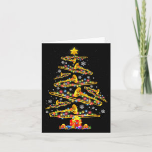 Weihnachts-Posaunist Xmas-Baum Jazz-Musik Liebhabe Karte