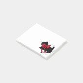 Weihnachts-Post-it-Notes-Geschenk mit schottischem Post-it Klebezettel (angewinkelt)