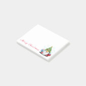 Weihnachts Post it Notes Gnome mit Geschenk Post-it Klebezettel (angewinkelt)