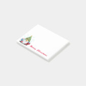 Weihnachts Post it Notes Gnome mit Geschenk Post-it Klebezettel (angewinkelt)