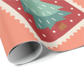 Weihnachts-Postage-Briefmarke Personalisiertes Fot Geschenkpapier (Rolleneckpunkt)