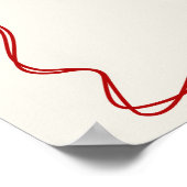 Weihnachts-Poster modern und trendrot Poster (Ecke)