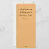 Weihnachts-Postkarte Feiertagskarte (Rückseite)