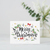 Weihnachts-Postkarte - Frohe Weihnachten (Stehend Vorderseite)