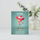 Weihnachts-Postkarte für Krebs Postkarte (Stehend Vorderseite)