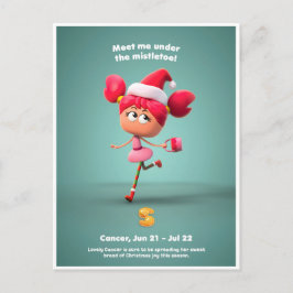 Weihnachts-Postkarte für Krebs Postkarte