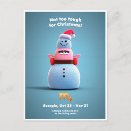 Weihnachts-Postkarte für Scorpio Postkarte