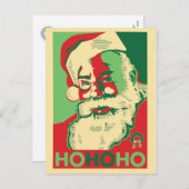 Weihnachts-Postkarte - HoHoHo Feiertagspostkarte (Vorne/Hinten)