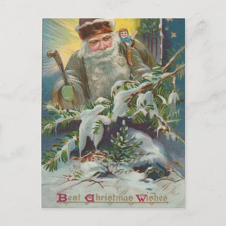 Weihnachts-Postkarte mit Weihnachten und Schnee Postkarte